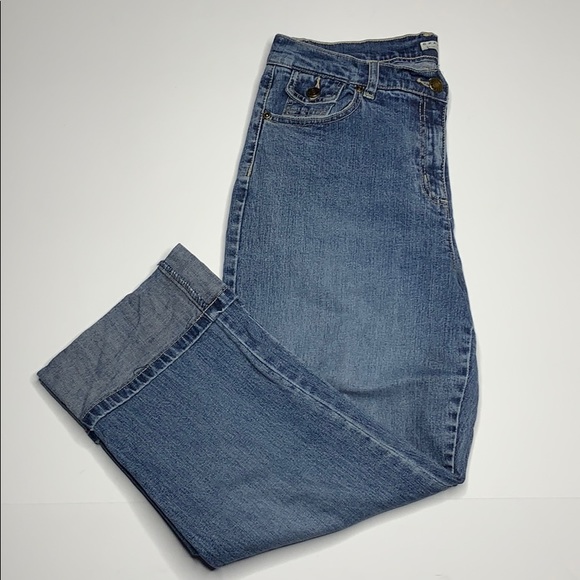 Liz Claiborne Pants - Crazy Horse cuffed hem Capri jeans
